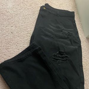 SHEIN Plus Wide Leg Straight Ripped Jeans size 3Xl (18)